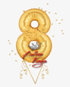 Transparent Eight Clipart - Number 8 Party Balloon, HD Png Download, Transparent PNG
