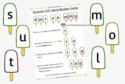 Summer Cvc Word Builder Cover - Graphic Design, HD Png Download, Transparent PNG
