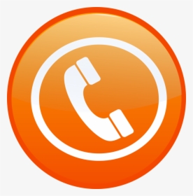 Phone Call Icon Png - Telephone Logo Png Orange, Transparent Png, Transparent PNG