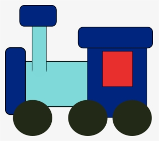 Train Engine Silhouette Clipart - Blue Train Clipart, HD Png Download, Transparent PNG