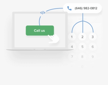 Diagram Of Use Of A Click To Call Button - Circle, HD Png Download, Transparent PNG