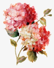 Decoupage Flower Painting Png - Watercolors Flower Painting Png, Transparent Png, Transparent PNG