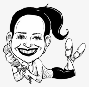 Black And White Caricature - Cartoon Caricature Art, HD Png Download, Transparent PNG