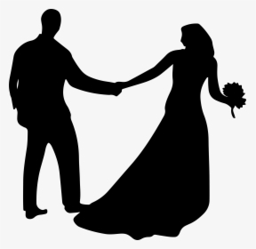 Clip Art Bride And Groom Silhouette Wedding Clipart - Marriage Silhouette Png, Transparent Png, Transparent PNG