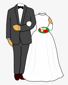 Transparent Bride Silhouette Png - Groom And Bride Caricature, Png Download, Transparent PNG