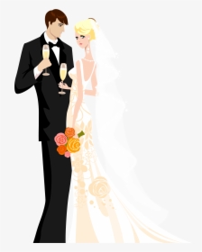 Png Library Library Vintage Bride And Groom Clipart - Download Template Wedding Invitation Png, Transparent Png, Transparent PNG