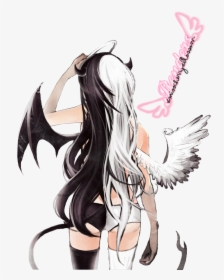 Clip Art Demonio O Angel Render - Half Angel Half Devil Anime, HD Png Download, Transparent PNG