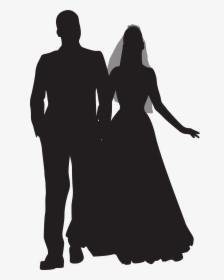 Transparent Bride Clipart - Png Wedding Couple Silhouette, Png Download, Transparent PNG