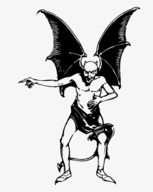 Diablo, Alas, Cuernos, Señalando, El Mal, Demonio - Devil Clip Art, HD Png Download, Transparent PNG