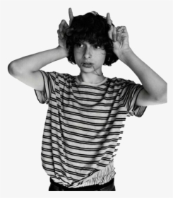 Finn Wolfhard Png Hd Image - Finn Wolfhard Black And White, Transparent Png, Transparent PNG