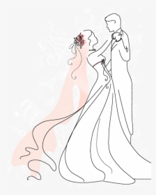 Wedding Couple Pencil Drawing, HD Png Download, Transparent PNG
