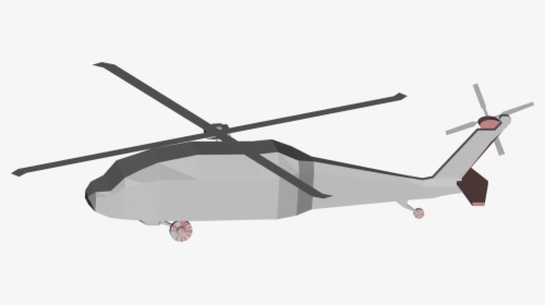 Rotorcraft,helicopter Rotor,tiltrotor - Low Poly Blackhawk, HD Png Download, Transparent PNG