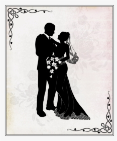 Transparent Vintage Bride And Groom Clipart - Bride And Groom Silhouette, HD Png Download, Transparent PNG
