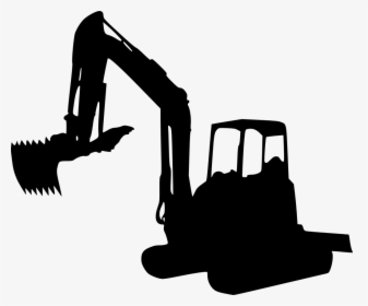 Silhouette Excavator Png, Transparent Png, Transparent PNG