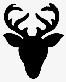 Reindeer Head Silhouette Clipart, HD Png Download, Transparent PNG