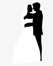 Wedding Couple Silhouettes Clip Art - Wedding Couple Silhouette Clip Art, HD Png Download, Transparent PNG