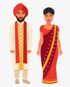 Indian Wedding Couple Png - Indian Wedding Couple Clipart Png, Transparent Png, Transparent PNG