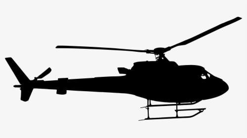 Helicopter Clip Art Silhouette - Silhouette Helicopter Clipart, HD Png Download, Transparent PNG