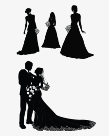 Bridegroom Wedding Clip Art - Wedding Couple Silhouette Png, Transparent Png, Transparent PNG