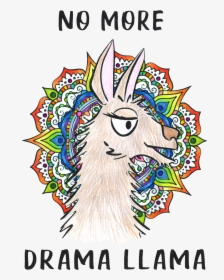 Get A Little Bohemian With Our Drama Llama Design - Drama Llama Clipart, HD Png Download, Transparent PNG
