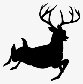 Clip Art Deer Silhouette Clip Art - Buck Deer Silhouette Png, Transparent Png, Transparent PNG