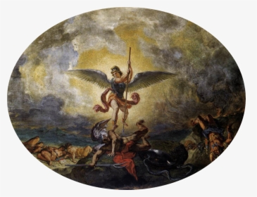 Eugène Delacroix, San Michele Che Sconfigge Il Demonio - Saint Michael Slaying Dragon, HD Png Download, Transparent PNG