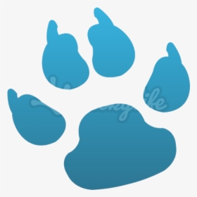 Dog Print Decal Blue Paw Clipart Transparent Png - Jack Russell Paw Print, Png Download, Transparent PNG