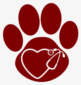 Paw With Stethoscope Decal - Paw Print Stethoscope Svg, HD Png Download, Transparent PNG