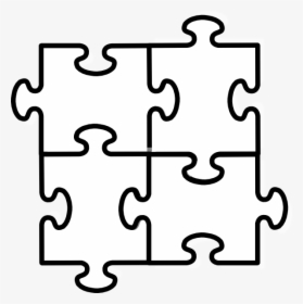 Puzzle Pieces Connected X4 Clip Art At Clker Com Vector - Autism Puzzle Piece Yellow, HD Png Download, Transparent PNG