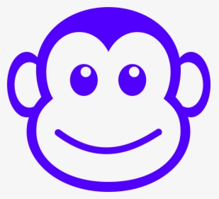 Baby Monkey Face Clip Art - Simple Monkey Face Drawing, HD Png Download, Transparent PNG