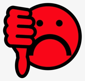 Thumbs Down Clipart - Red Thumbs Down Smiley, HD Png Download, Transparent PNG