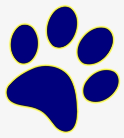 Paw Print Blue Wildcat Clip Art And Gold Transparent - Transparent Paw Patrol Paw Print, HD Png Download, Transparent PNG