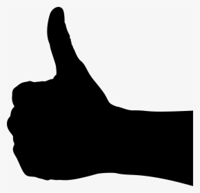 Thumbs Up Silhouette 2 Icons Png - Agree Black And White, Transparent Png, Transparent PNG