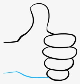 How To Draw Thumbs Up Sign - Hiw To Draw Thumbs Up, HD Png Download, Transparent PNG