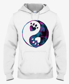 Blue Yin-yang Paw Watercolor Hoodie   Class - Post Malone Bud Light Hoodie, HD Png Download, Transparent PNG