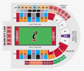 Season Ticket Pricing Map - Nippert Stadium Seating Chart, HD Png Download, Transparent PNG