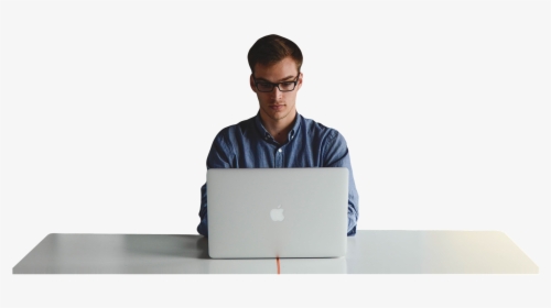 Man Working On Imac Png Image - Guy On Computer Png, Transparent Png, Transparent PNG