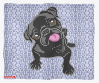 Black Pug Puppy Premium Fleece Blanket - Pug, HD Png Download, Transparent PNG