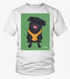 Black Pug Dog T-shirt - Best Offensive Lineman Football Shirts, HD Png Download, Transparent PNG