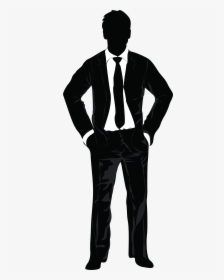 Man In Suit Silhouette Transparent, HD Png Download, Transparent PNG