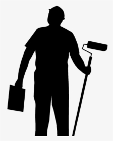 Silhouette Working Man Png, Transparent Png, Transparent PNG