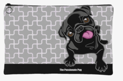 Black Pug Makeup Pouch Slate - Wallpaper, HD Png Download, Transparent PNG