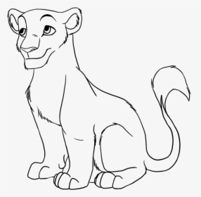 Free Lineart Old Version - Easy Lion Cub Drawings, HD Png Download, Transparent PNG