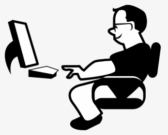 People Using Computer Drawing, HD Png Download, Transparent PNG