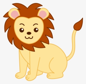 Jpg Royalty Free Stock Cute Cartoon Animals Little - Cartoon Lion Face Drawing, HD Png Download, Transparent PNG