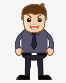 Angry Man Corporate Cartoon - Cartoon People Angry, HD Png Download, Transparent PNG