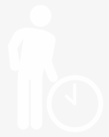 Man With Clock Icon Representing Flexible Working Benefits - Charing Cross Tube Station, HD Png Download, Transparent PNG