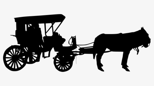 Horse And Buggy Mule Horse Harnesses Carriage - Horse Carriage Silhouette Png, Transparent Png, Transparent PNG