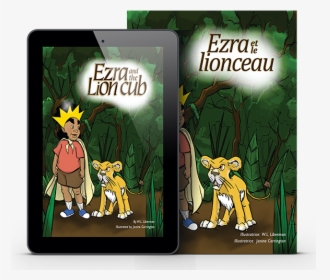 Ezra And The Lion Cub - Cartoon, HD Png Download, Transparent PNG