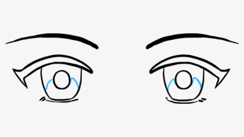 Easy To Draw Cute Eyes Evil Anime Crying Drawing Online, HD Png Download ,  Transparent Png Image - PNGitem